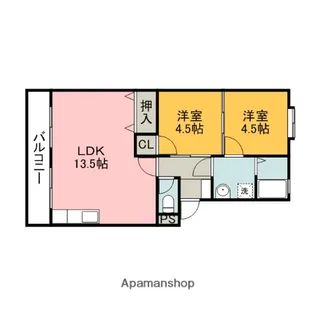 広島県広島市安佐南区八木9丁目【マンション】の間取り