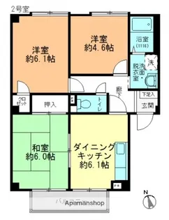 広島県広島市安佐北区可部南1丁目【アパート】の間取り