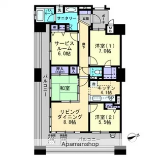 アルファステイツ土橋【11階】の間取り