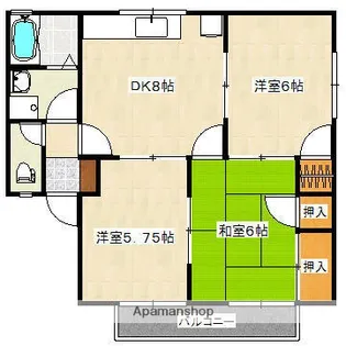 広島県広島市安佐南区上安3丁目【アパート】の間取り