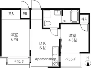 広島県広島市南区出汐1丁目【マンション】の間取り