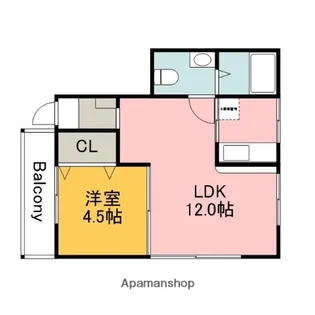広島県広島市西区古江東町【マンション】の間取り