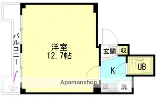 広島県広島市中区銀山町【マンション】の間取り