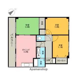 広島県広島市佐伯区屋代3丁目【マンション】の間取り