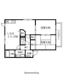 広島県広島市安佐南区緑井1丁目【アパート】の間取り