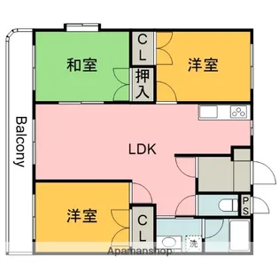 広島県広島市安佐南区八木3丁目【マンション】の間取り