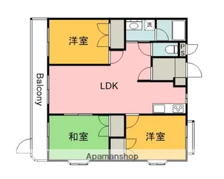 広島県広島市安佐南区八木3丁目【マンション】の間取り