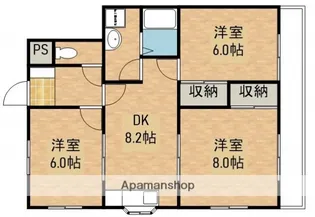 広島県安芸郡海田町砂走【マンション】の間取り