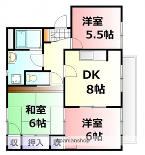 広島県広島市安佐南区川内3丁目【アパート】の間取り