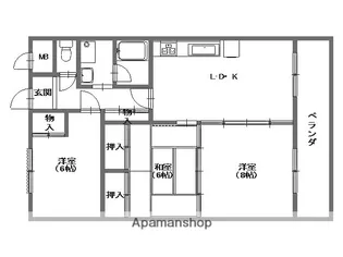 広島県広島市安佐南区山本2丁目【マンション】の間取り