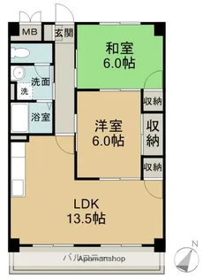 広島県広島市西区己斐本町1丁目【マンション】の間取り