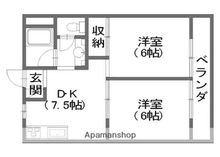 広島県広島市西区大宮2丁目【マンション】の間取り
