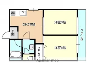 広島県広島市西区大宮2丁目【マンション】の間取り