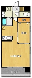 広島県広島市南区西蟹屋1丁目【マンション】の間取り