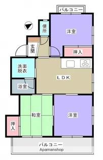 広島県広島市南区西本浦町【マンション】の間取り