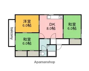広島県廿日市市平良2丁目【アパート】の間取り