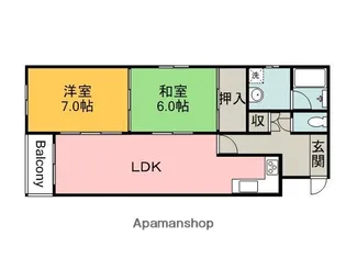 ベルソーレ松本【3階】の間取り