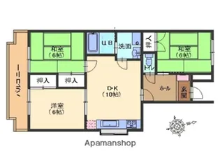 広島県広島市西区井口台2丁目【マンション】の間取り