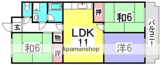 広島県広島市西区井口台2丁目【マンション】の間取り