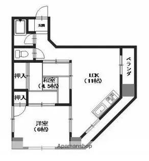 広島県広島市西区横川町1丁目【マンション】の間取り