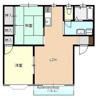 広島県広島市安佐南区川内5丁目【アパート】の間取り