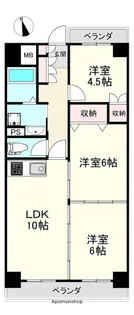 コンフォート宝町【6階】の間取り