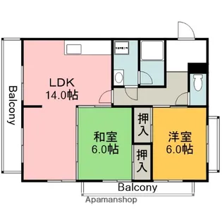 広島県広島市安佐南区川内2丁目【マンション】の間取り
