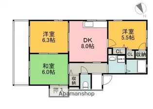 広島県広島市安佐南区川内2丁目【アパート】の間取り