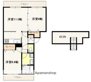 広島県広島市西区井口鈴が台1丁目【マンション】の間取り