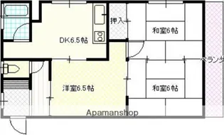 広島県広島市安佐南区上安2丁目【マンション】の間取り