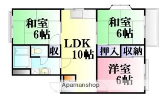 広島県広島市安佐南区川内3丁目【アパート】の間取り