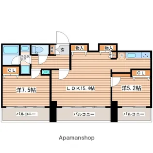 広島県広島市西区己斐本町2丁目【マンション】の間取り
