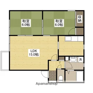 広島県広島市東区中山上2丁目【アパート】の間取り
