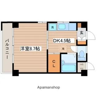 広島県広島市南区東本浦町【マンション】の間取り