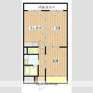 広島県広島市西区大芝3丁目【マンション】の間取り