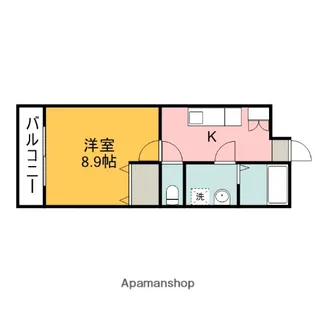 デルタ幟町【6階】の間取り