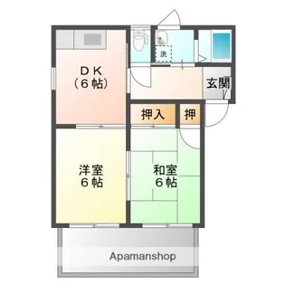 広島県広島市安佐南区東野1丁目【アパート】の間取り