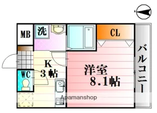 広島県広島市安佐南区山本4丁目【マンション】の間取り