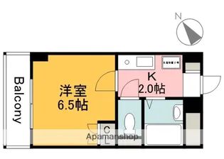 広島県広島市西区都町【マンション】の間取り
