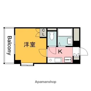 広島県広島市西区都町【マンション】の間取り