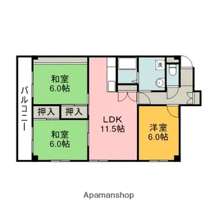 広島県広島市西区庚午北2丁目【マンション】の間取り