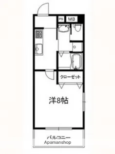白島九軒町ハイツ【6階】の間取り