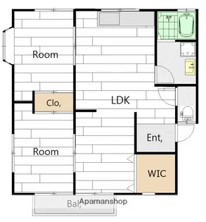 広島県広島市安佐南区上安2丁目【アパート】の間取り