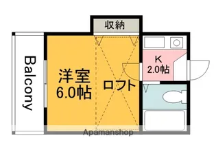 広島県廿日市市住吉2丁目【アパート】の間取り