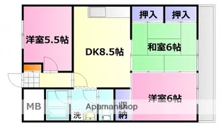 広島県広島市東区戸坂千足1丁目【マンション】の間取り