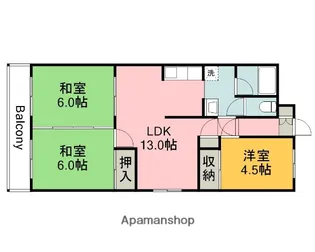 広島県広島市東区牛田早稲田4丁目【マンション】の間取り