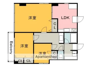 広島県広島市中区猫屋町【マンション】の間取り
