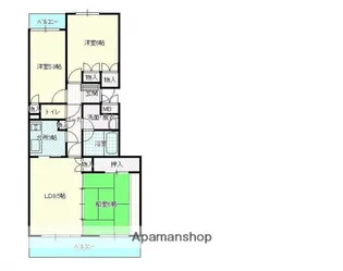 広島県広島市佐伯区吉見園【マンション】の間取り