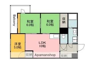 広島県広島市東区牛田本町4丁目【マンション】の間取り