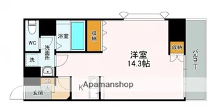 広島県広島市中区東平塚町【マンション】の間取り